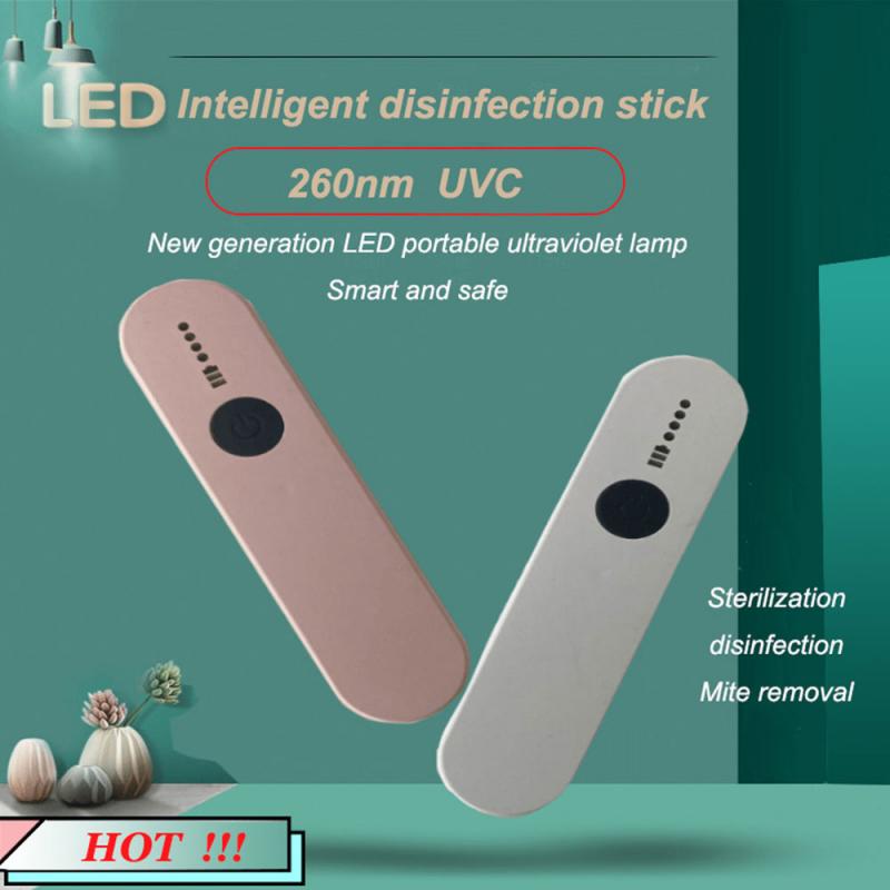 Handheld Ultraviolet Kiemdodende Licht 3 Kleur Uvc Desinfectie Lamp Draagbare Led Usb Opladen Huishoudelijke Sterilisatie Lamp Lamp