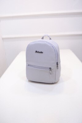College Wind Mini Schoudertas Pu Leer Mode Meisje Snoep Kleur Kleine Rugzak Vrouwen Tas: Gray