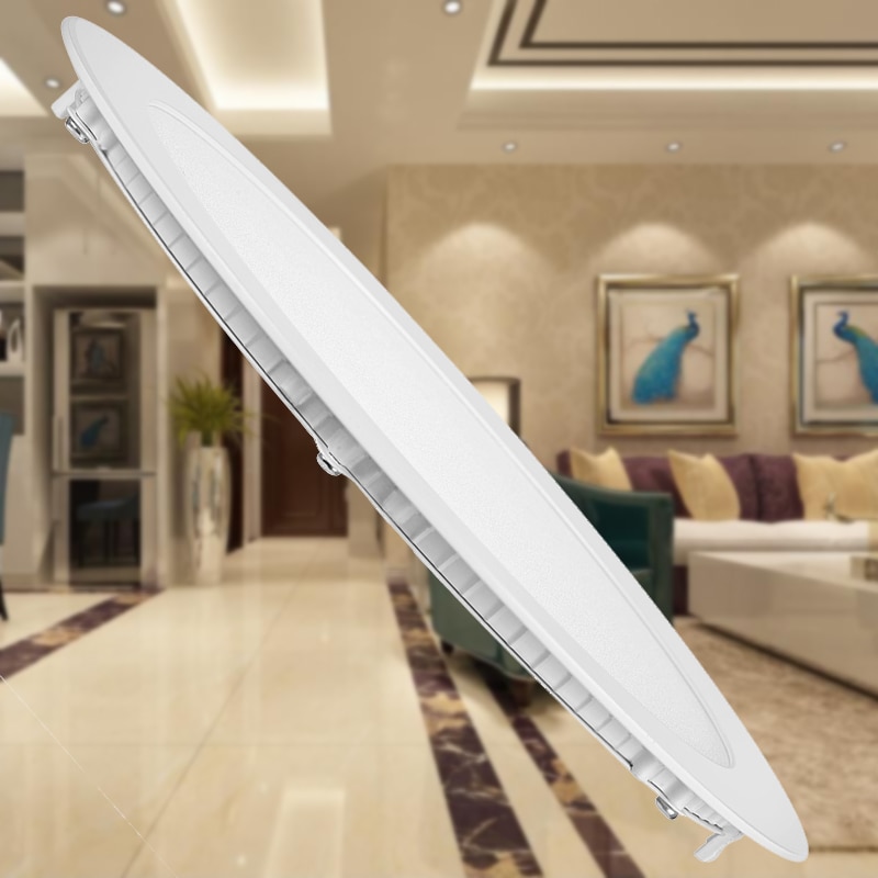 Ultrathin Surface Round LED Panel Light Recessed Kitchen Bathroom Ceiling Lamp Downlight