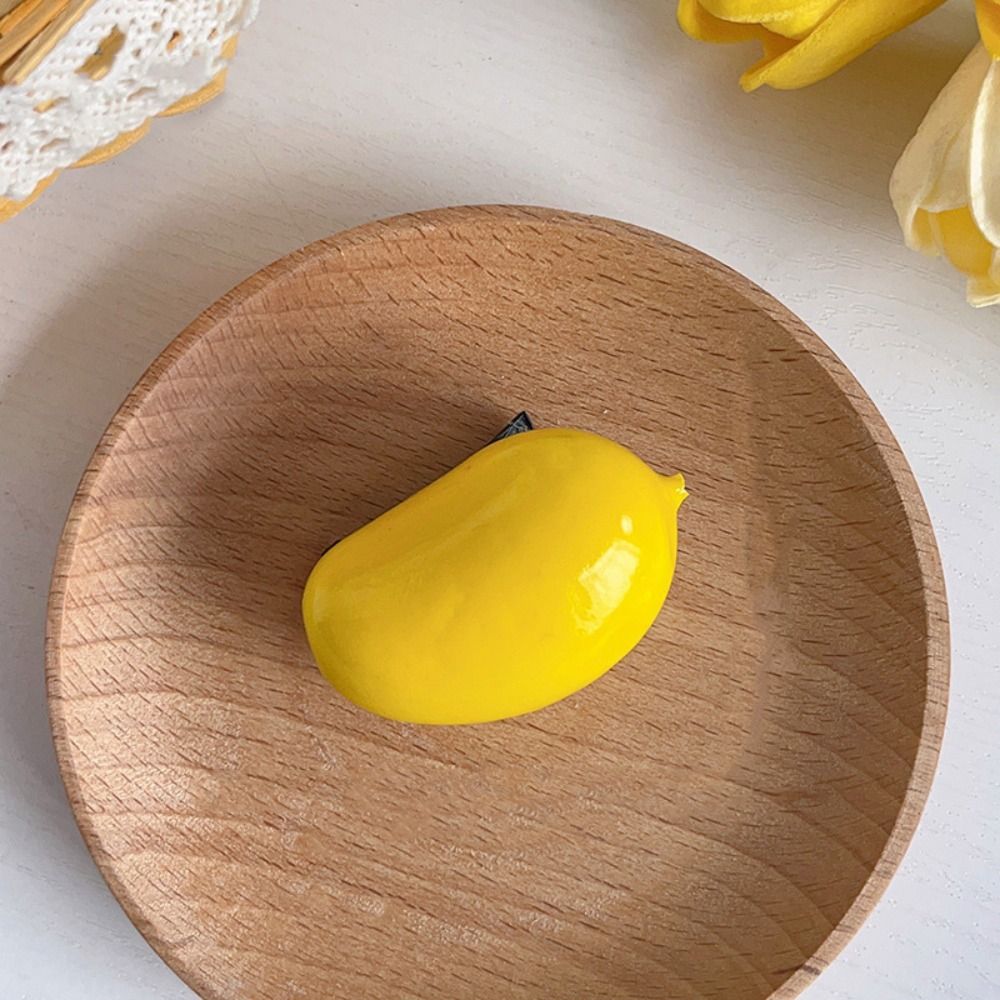 Horquilla de fruta de simulación de cereza dulce, comida falsa de limón, pinza para el pelo bonita, accesorios para el cabello de dibujos animados para mujer, diario: Blanco