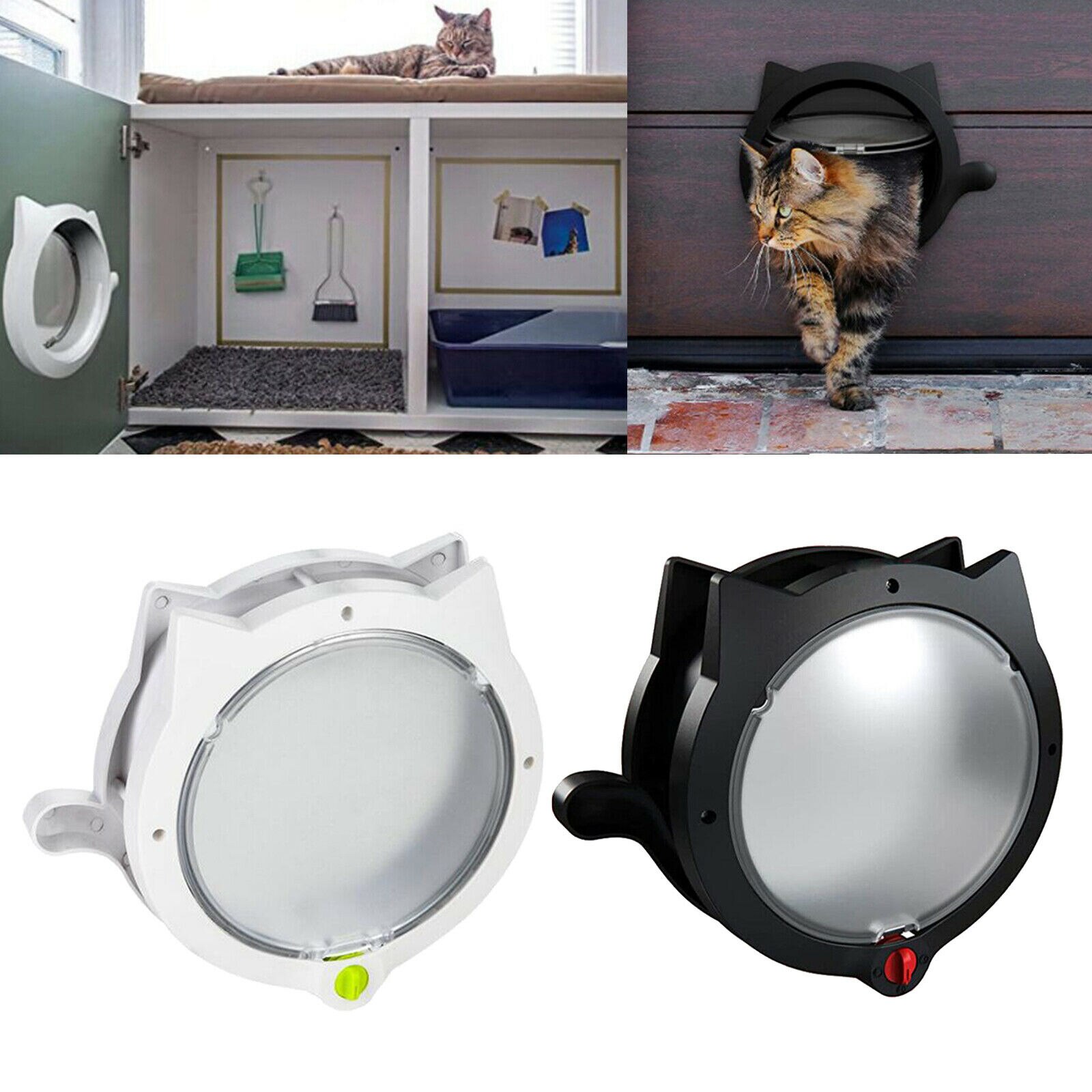 4 Way Afsluitbare Honden Kat Beveiliging Flap Deur Voor Kitten Puppy Huisdieren Abs Plastic Dier Kleine Kat Hond Poort Deur kit Dierbenodigdheden