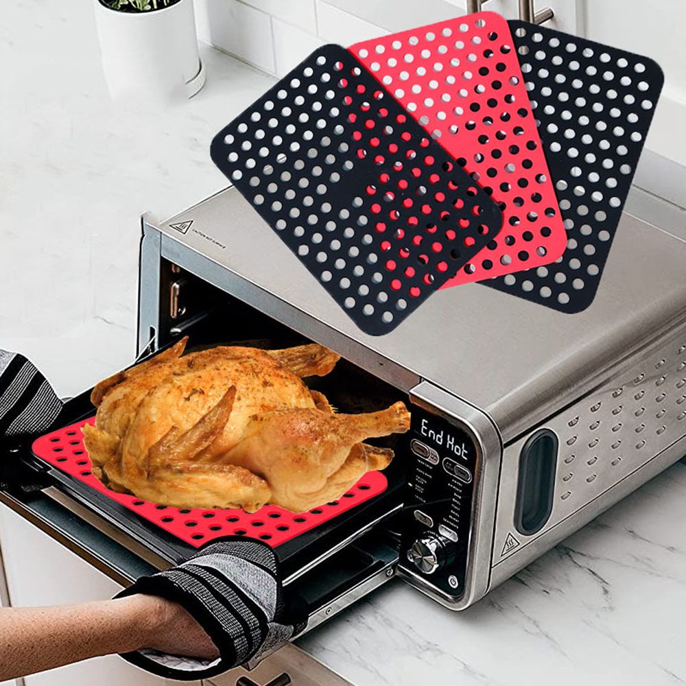 Silicone Air Fryer Liner Non-Stick Steamer Pad Baking Inner Liner Cooking Mat Kitchen Utensils Accessories Eco-friendly Cookware