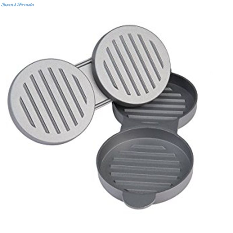 Sweettreat aluminium hamburgerpress hamburgermaskin non stick kakor biffform för bbq grilltillbehör gör-det-själv-hem köksredskap: Default Title