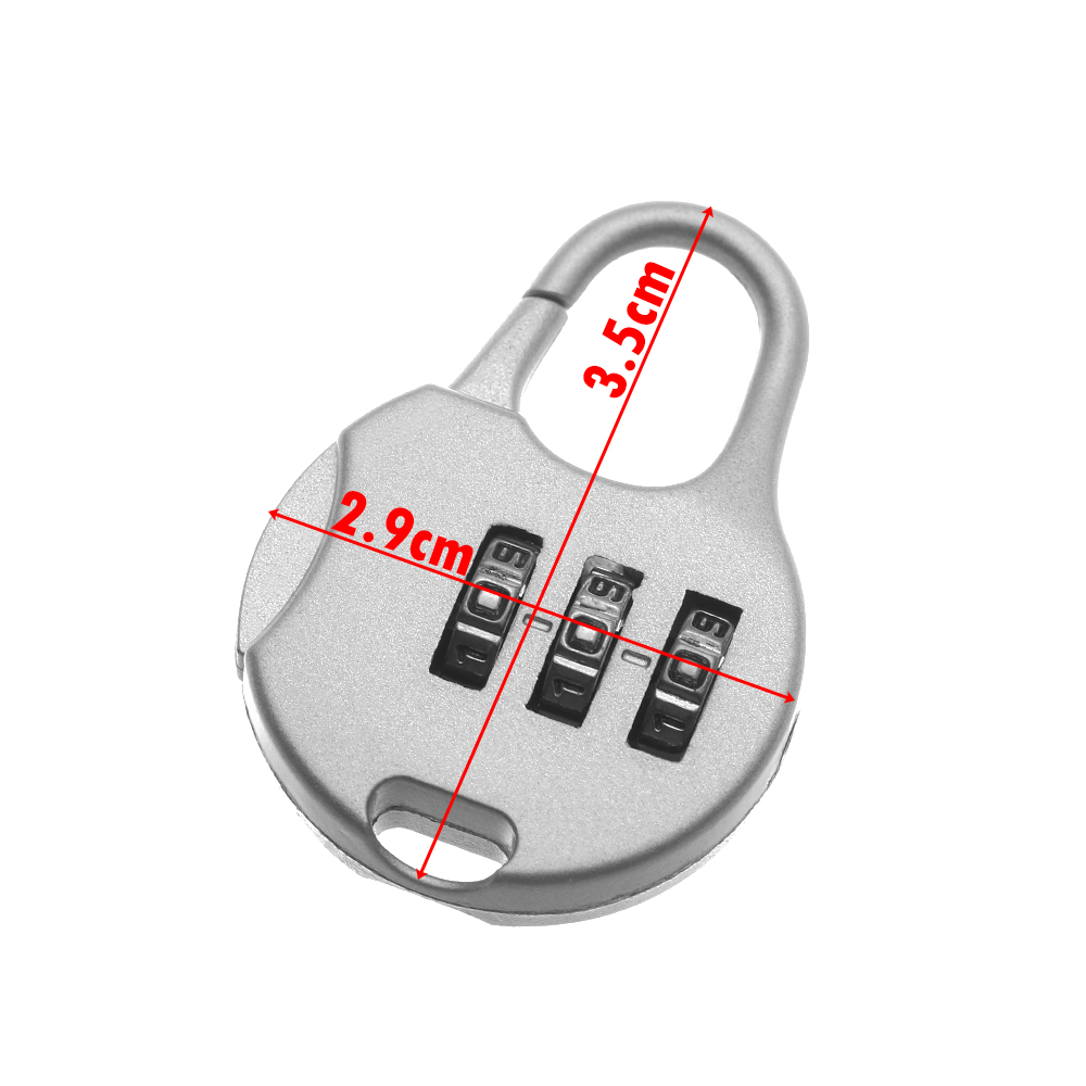 1PC Mini 3 Dial Digit Number Code Password Combination Padlock Security Travel Safe Lock for Padlock Luggage Gym