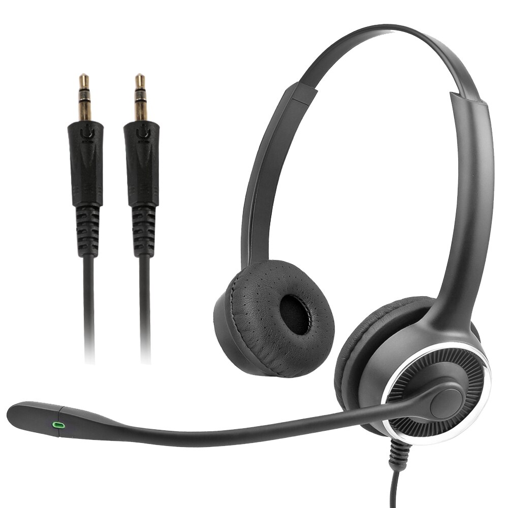 Call Center Telephone Operator Headset Earphone with Noise canceling Mic 8 Hours Customer Service Talking Soft Earmuff Headphone