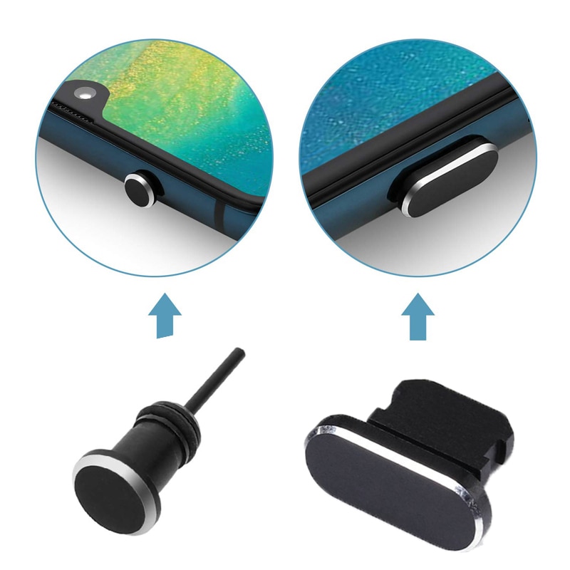 Metal 3.5mm jack hovedtelefon port anti støv stik til iphone 7 x 6s plus xs max prop cover telefon tilbehør oplader støv stik