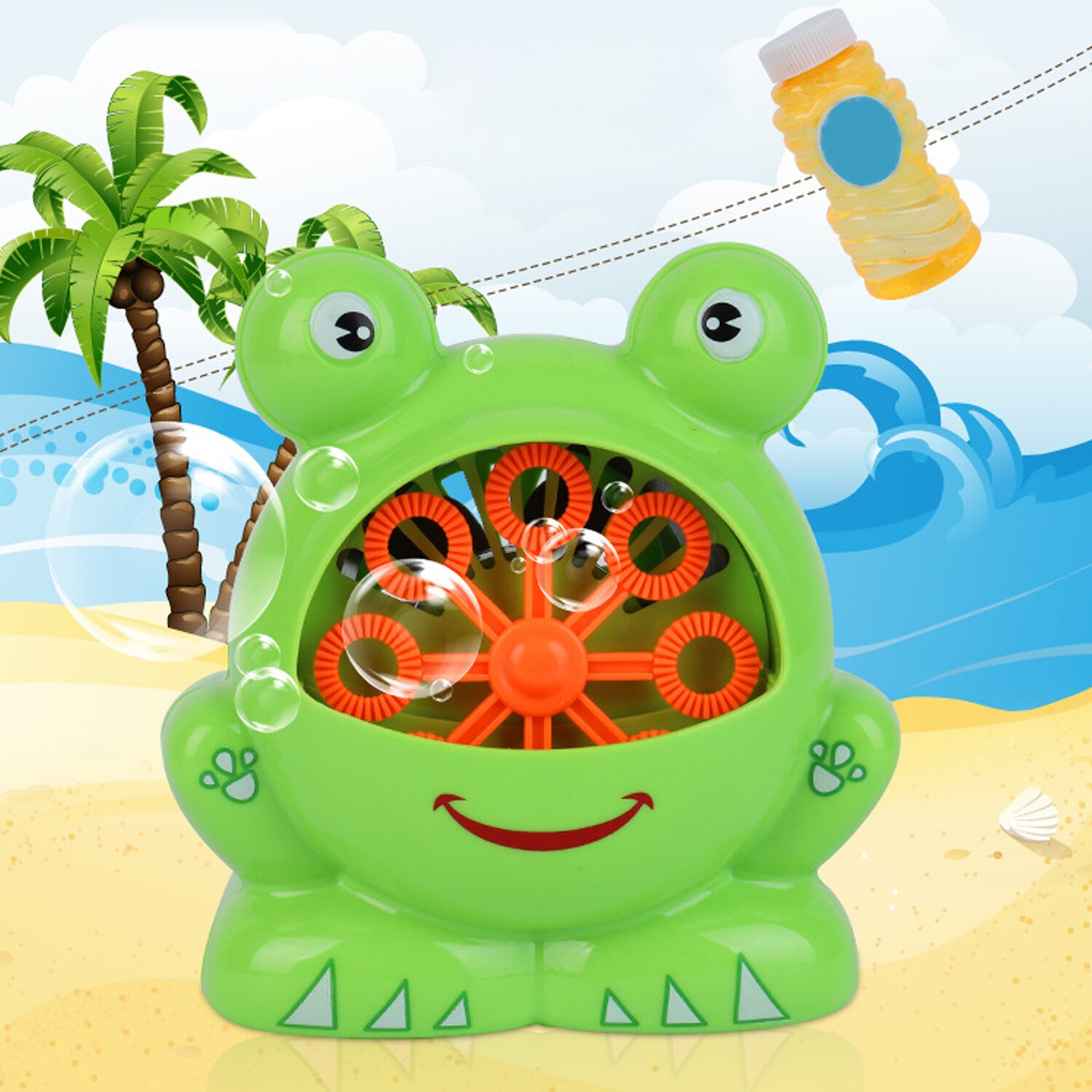 Baby Schlecht Spielzeug Nette Lustige Elektrische Frosch bilden Batterie angetrieben blasiert Hersteller Maschine blasiert Gebläse Spielzeug für freundlicher Dusche Badewanne
