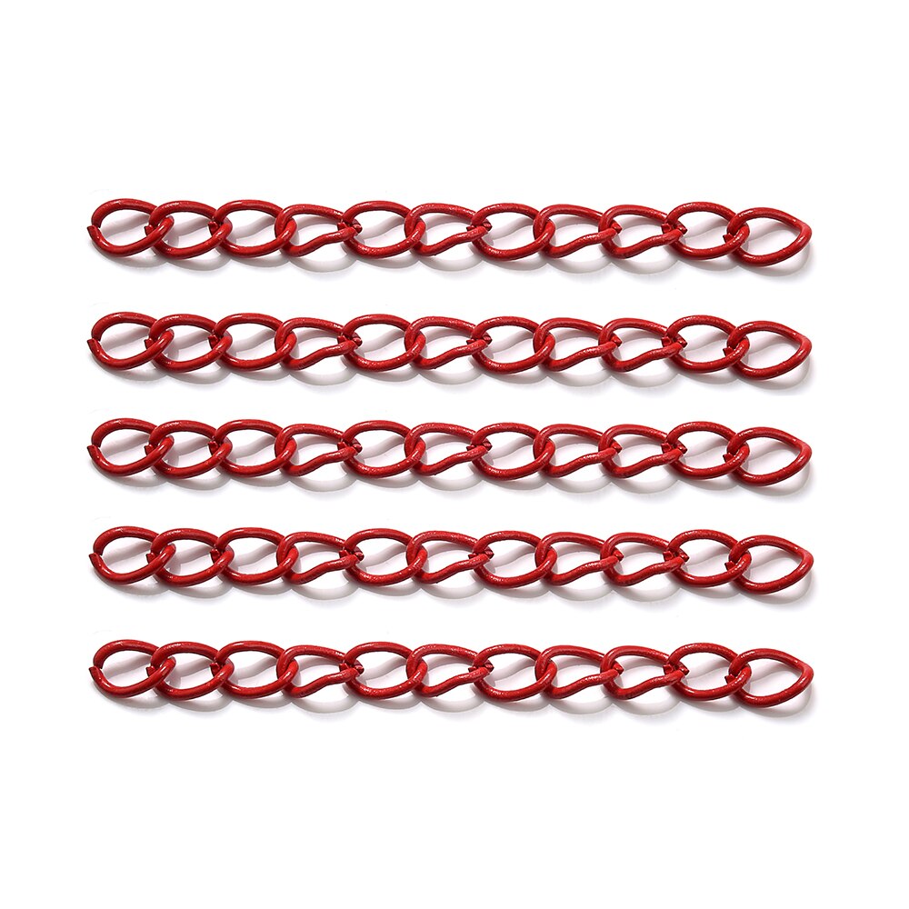 50 sztuk/partia łańcuchy przedłużające ze stali nierdzewnej Multicolor naszyjnik bransoletka łańcuch dla DIY ocena biżuteria dokonywanie dostaw 50MM