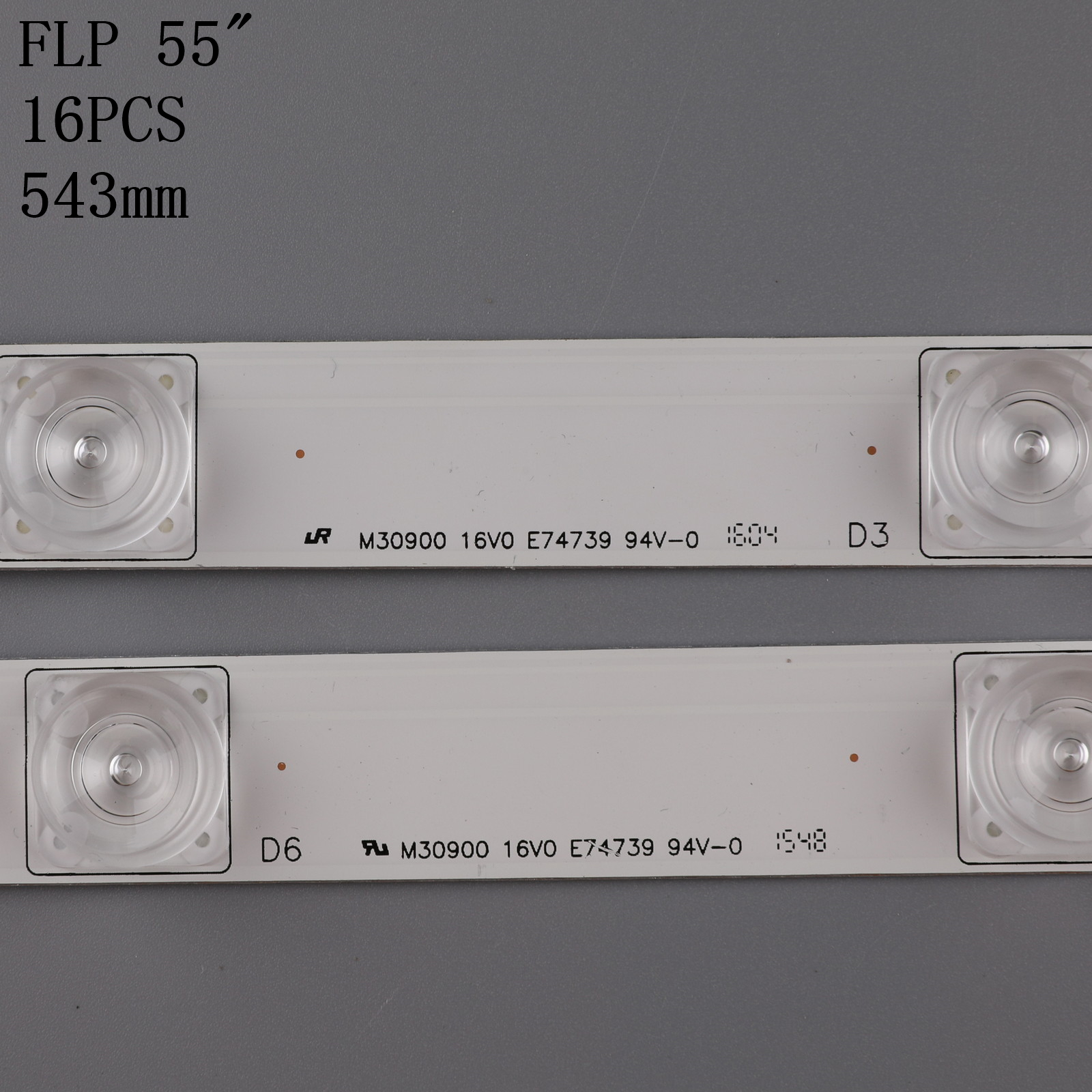 Bande de rétroéclairage LED pour Panasonic, 16 pièces, TX-55DX600E, TX-55DX650B, TX-55AX630B, TX-55AX630E, TX-55DX600B, 550TV01, 550TV02, V4
