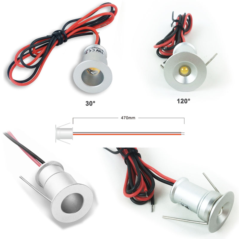 Rød grøn blå 1w dc 12v ip65 mini led pære spot lys ce udendørs havespot til trappe spa badeværelse sauna belysning lampe
