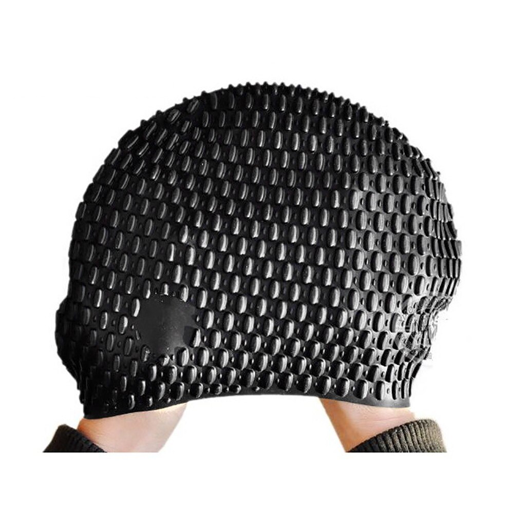Silicone Waterproof Swimming Caps Protect Ears Long Hair Sports Swim Pool Hat Swimming Cap Free Size For Men & Women Adults #4