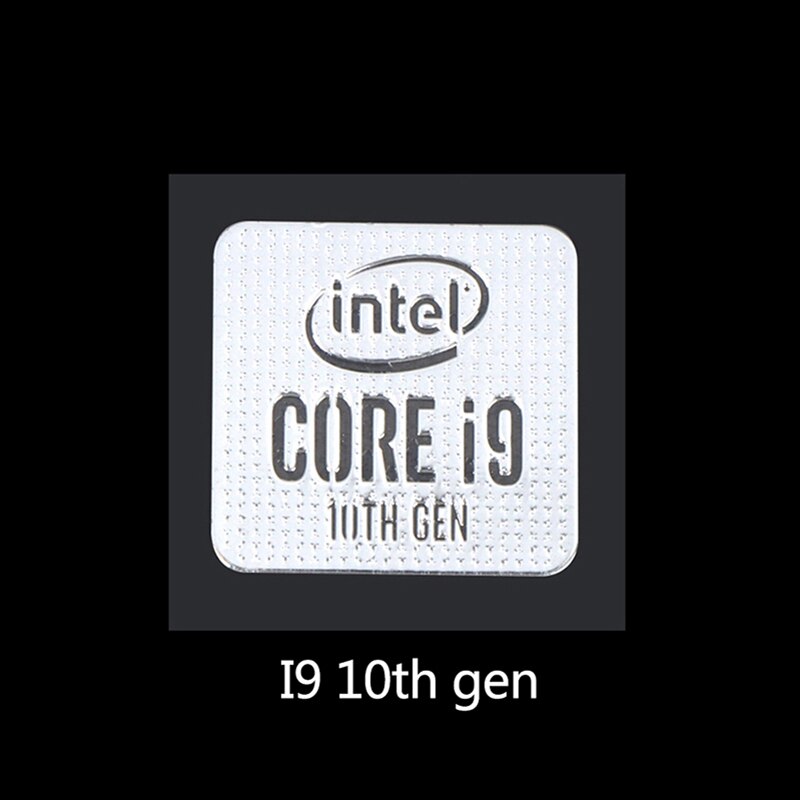 10th Generation Intel Core I9 I7 I5 I3 CPU Metal Sticker Laptop Logo Sticker Home School Office