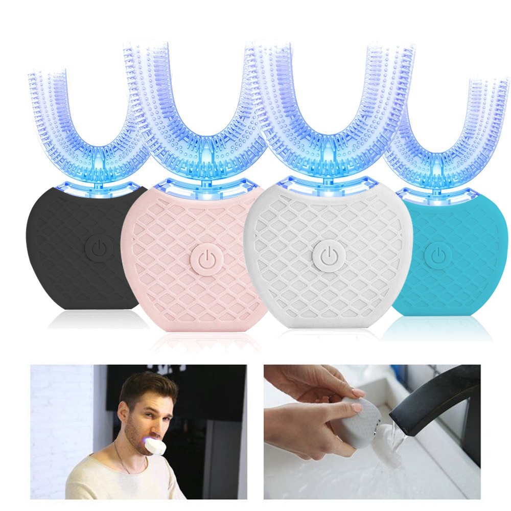 V Weiß Automatische Elektrische Zahnbürste 360 Grad Ultraschall Vibration Elektrische Zähne Pinsel Zähne Bleichen Schönheit Instrument