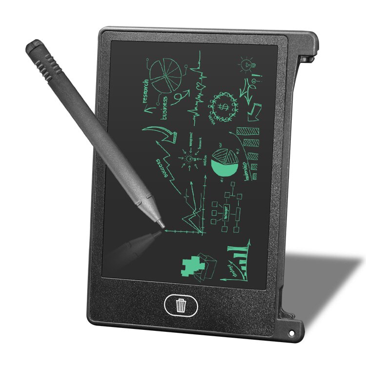 Tableta de escritura LCD de 4,4 pulgadas para niños, tablero gráfico de dibujo y pintura, , creatividad, Fantasía: black