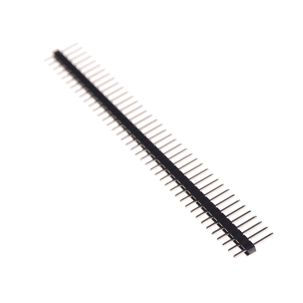 Cabezal de Pin macho único para Arduin, 1x40 fila 2,54, Conector de 40 Pines, módulo de placa de tira, pieza electrónica Elektronik, 20 Uds.
