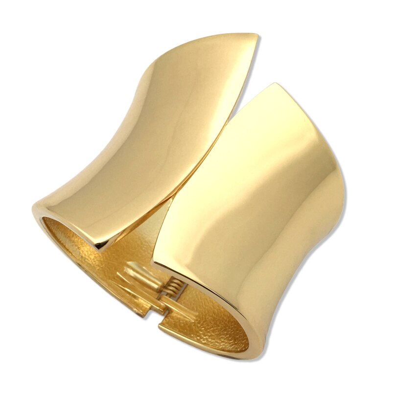 Bracciali Rigidi Punk in Lega per Donna - Set Grande Bracciale Metallico Geometrico: Bracciali d'oro
