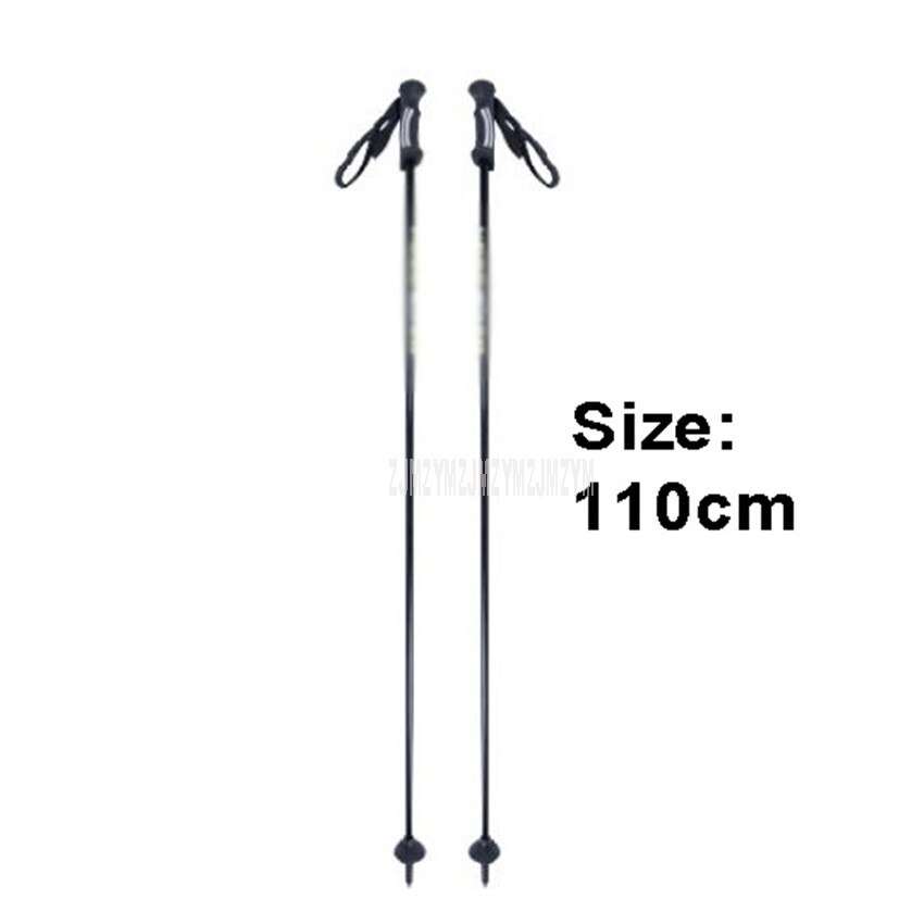 110cm-130cm Ultralight Ski Pole Ultra-Fine Carbon Fibre Snow Skiing Board Pole Portable Outdoor Sport Trekking Stick 1pair: 110cm
