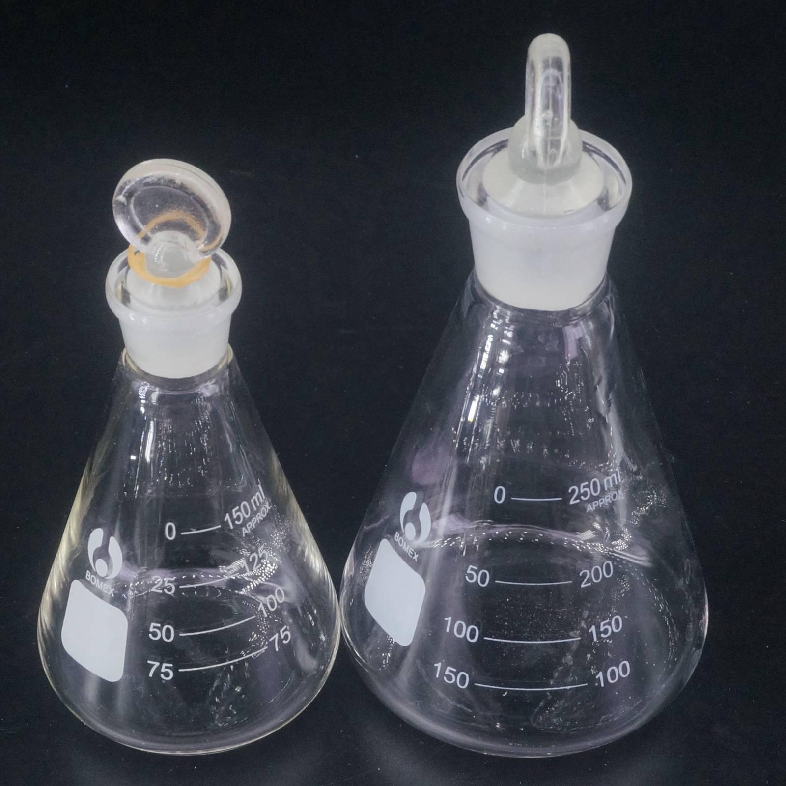 Flacon Erlenmeyer en verre Triangle de laboratoire flacon conique en verre 50-1000ml avec bouchon