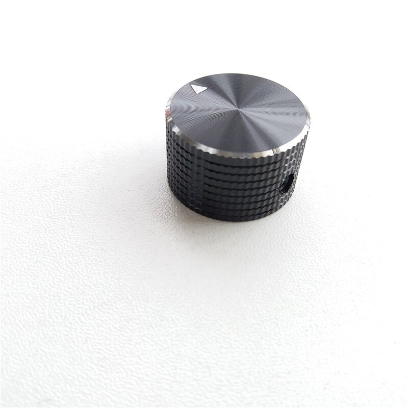 4 stk aluminium knott gitter ananas potensiometer knott 25*15.5*6mm kaps volum knott bryter sølv/svart/rød rørforsterker: Svart lys kant