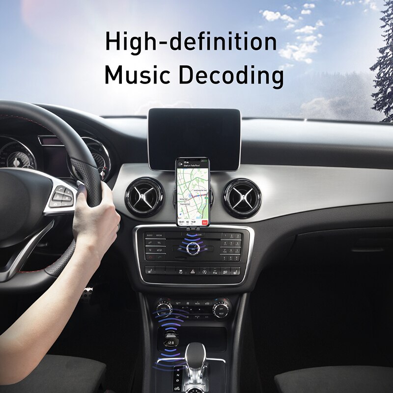 Baseus carro aux adaptador bluetooth duplo usb carregador de carro fm transmissor kit carro handsfree carro auto mp3 player bluetooth receptor do carro