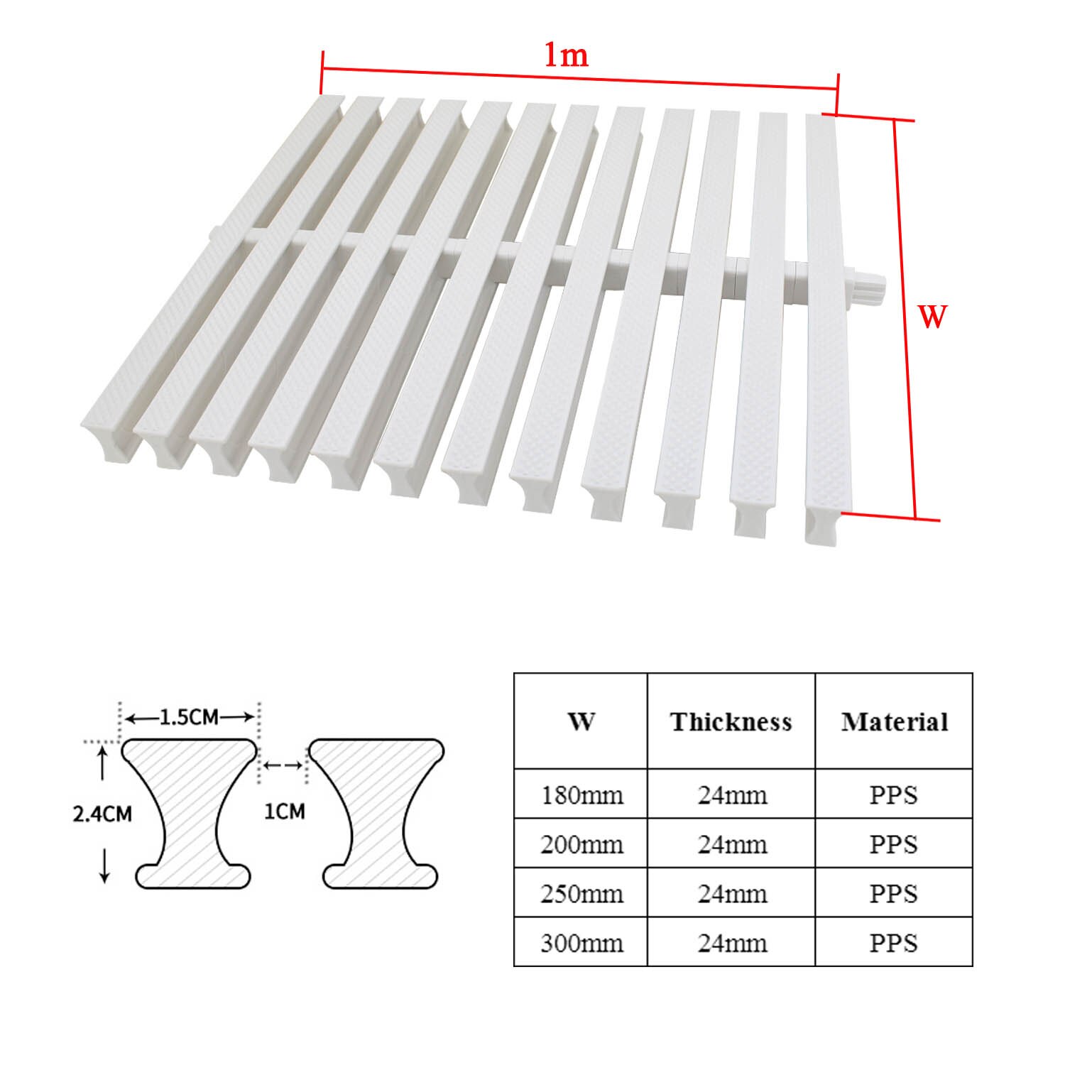 Non-slip Board Swimming Pool Water Drain Grille Swimming Pool Equipment Accessories Swimming Pool Overflow Grid