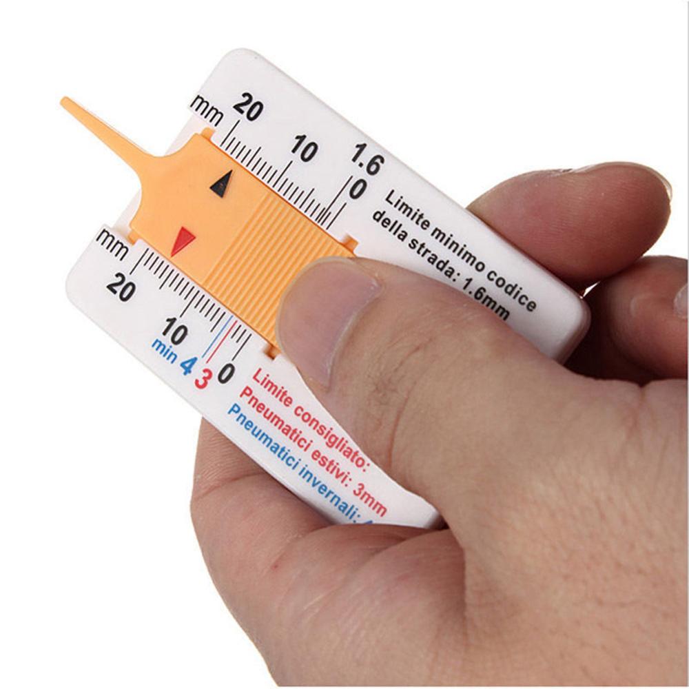 Tyre Tread Depth Gauge Car Motorcycle Trailer Van Wheel Compact Measure Tool