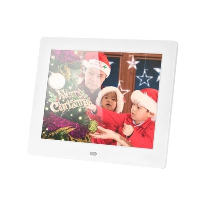 8 Inch Digital Photo Frame LED Screen Simple Eletronic Picture Photo Album Support 2.4G Wireless Remote Control Clock Music Vide