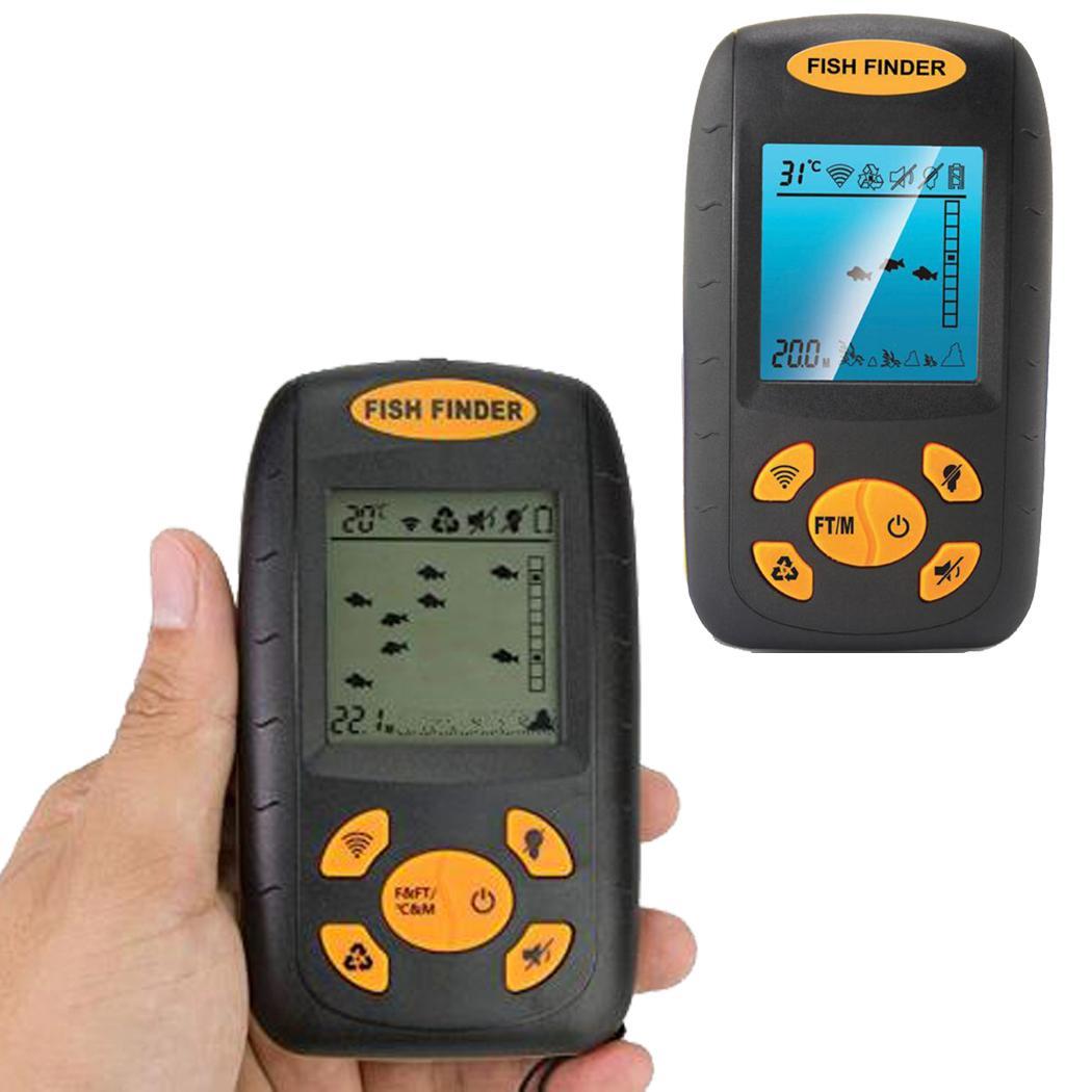 Portable Water Depth Temperature Fishing Fish for amateur and fishermen. Finder Fishfinder