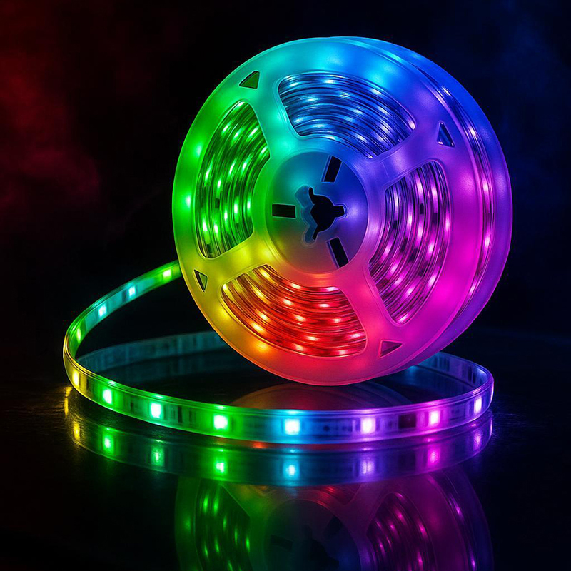 18 led-strimler med 5050 rgb-lys, usb, farveskiftende, fleksibel lampe med app-styring til rumdekoration, tv-baggrundsbelysning