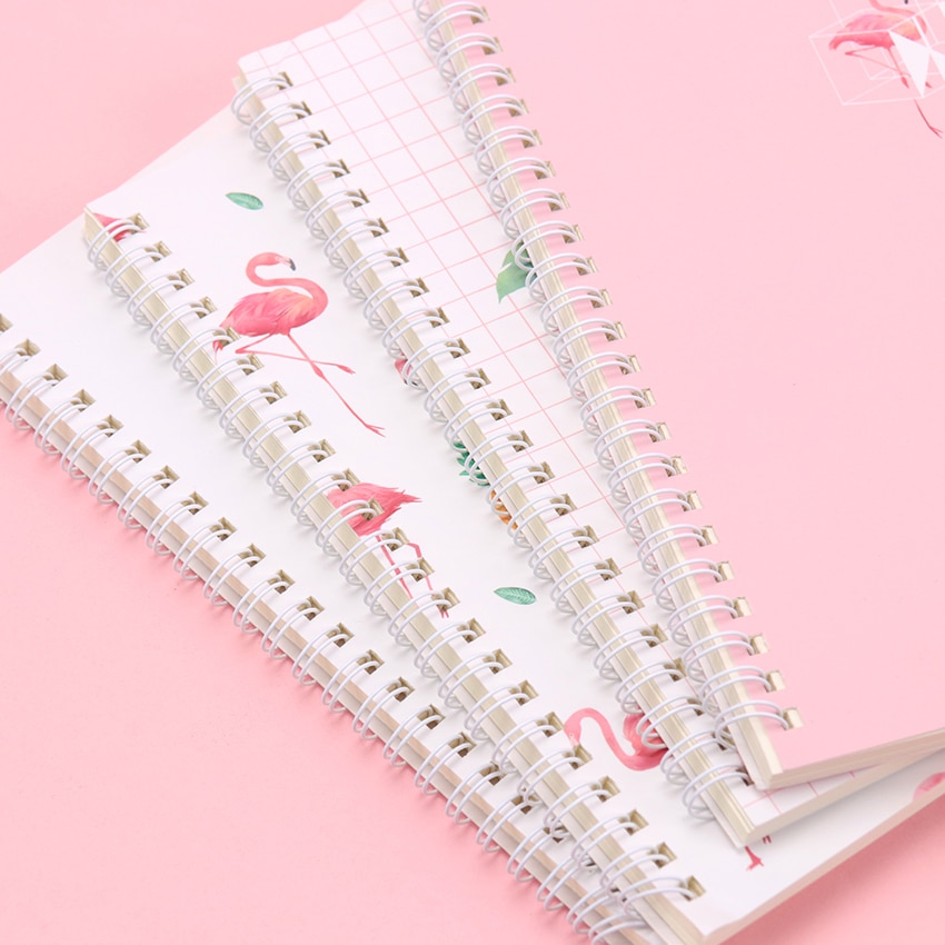 120 Pages Spiral Coil Notebook Kawaii Office Spiral Binding Simple Student A5 Thickened Grid Paper Coil Ben Stationery