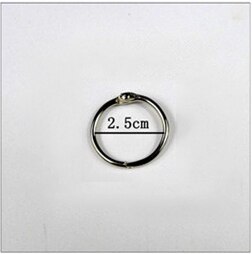 Anillas de Metal de 15 - 75mm para álbumes, libro de hojas sueltas, suministros de encuadernación de oficina, apertura, 4 unids/lote: 25MM