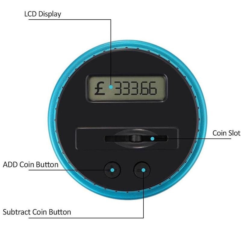 Piggy Bank Counter Coin Electronic Digital LCD Count Coin Box Piggy Bank Jar Coin Bank Storage Box Euro Dollar