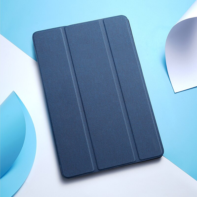 Samsung Galaxy Tab E 9.6 9.6'' tablet case Flip PU Leather Smart wake sleep Trifold coque with stand for SM-T560 T561 Funda: Navy Blue