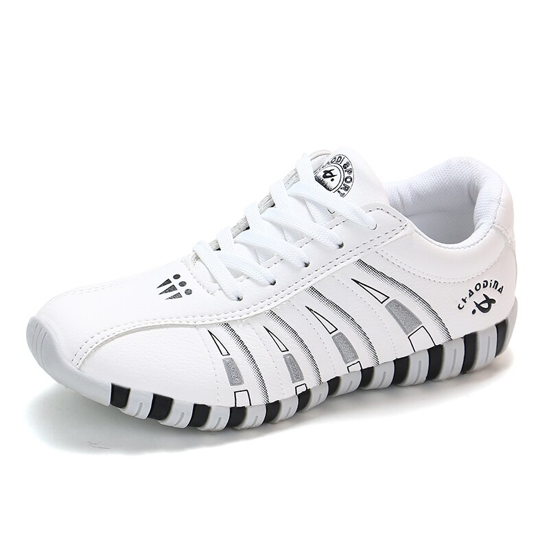Kvinder sko dame bløde flade sko kvinder outdoor walking sneakers kvinder fritidssko zapatos de muje plus str.: Hvid / 39
