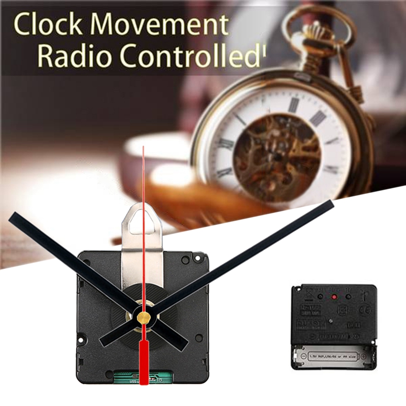 Silent Radio Controlled DIY Clock Movement Mechanism DCF Signal Clock With 2 Sets Hands Repair Parts Replacement