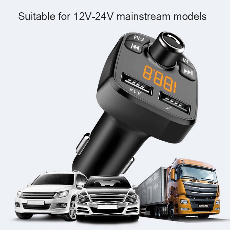 mp3 Player Bluetooth for Car FM Transmitter Car Kit Wireless Handsfree Audio Receiver Auto 3.1A Dual USB Fast Charger