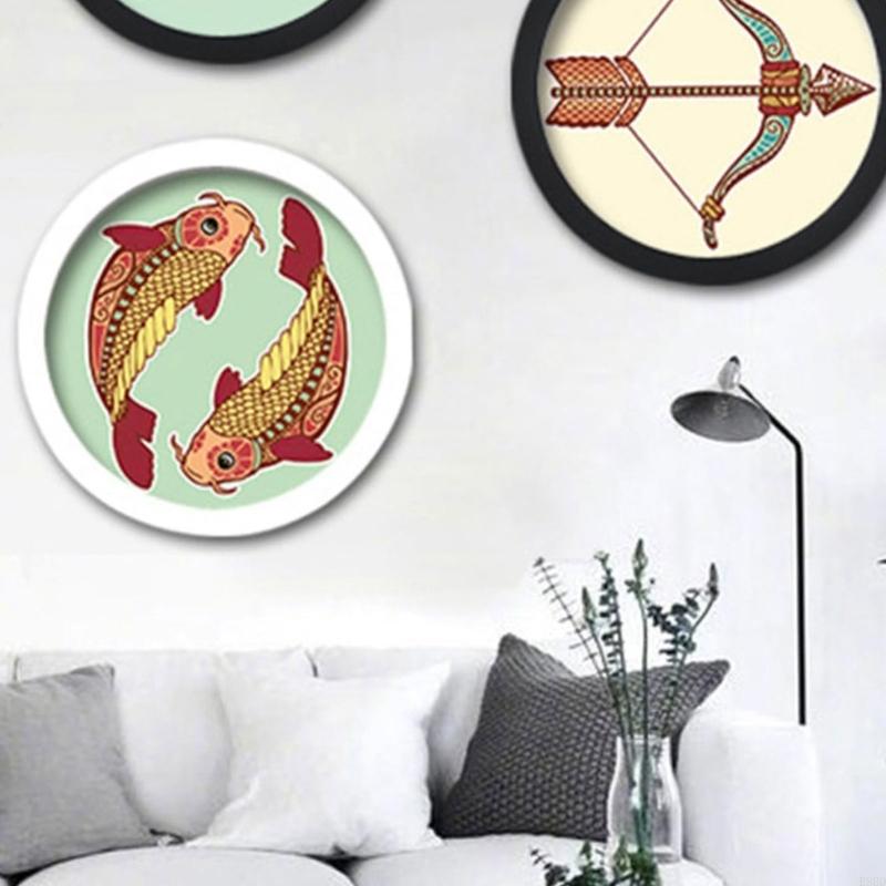 E8bd alsidige runde fotorammer til billeder, hvide billedrammer, vægophæng, dekorationer til moderne interiører