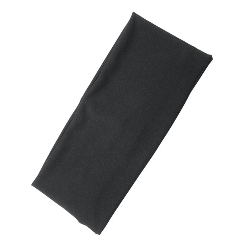 Cinta de cabeza para el sudor deportiva absorbente para hombre y mujer, cintas para el pelo para Yoga, banda para el sudor, accesorios para ciclismo carrera deportes al aire libre, 1 unidad: black