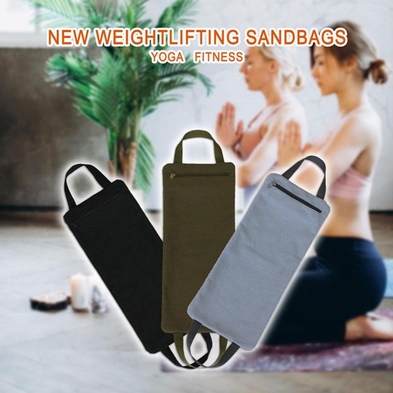 Yoga sandtaske ikke fyldt fri vægt sandtaske tynd arm ben justerbar vægt yoga fitness træning spark sand taske 21 x 53cm forsyninger
