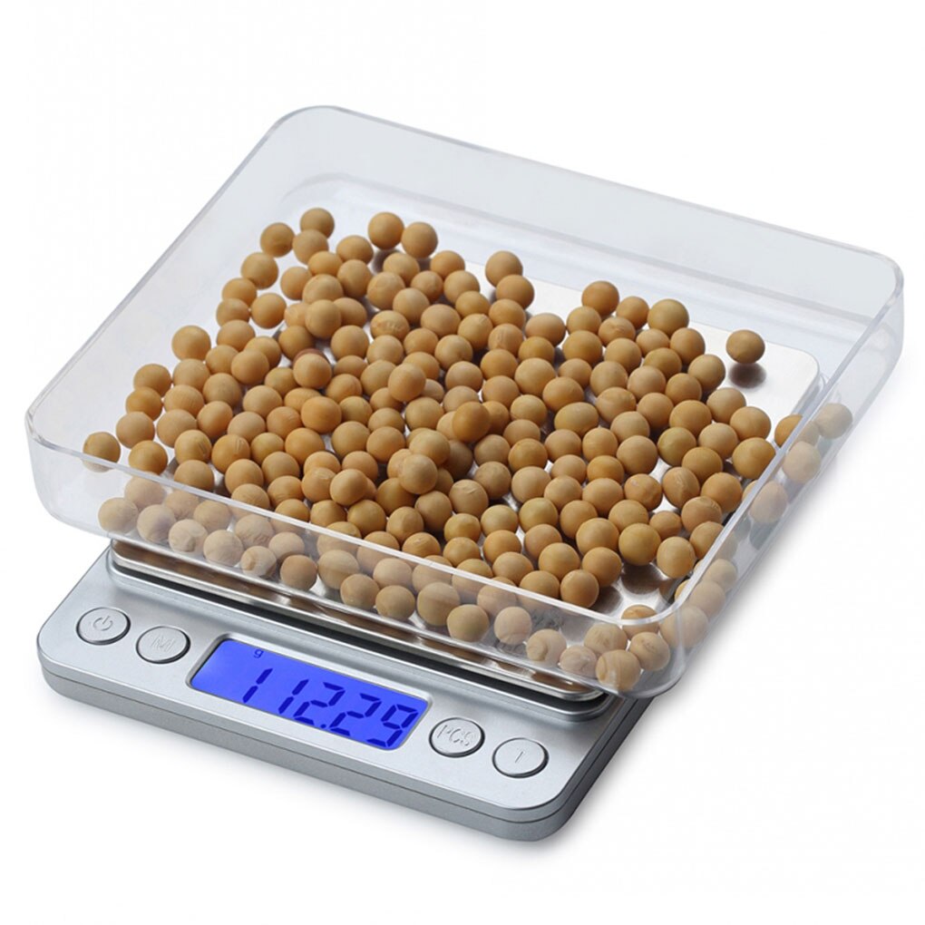 mini 2kg 1g Digital Scale LCD Electronic Scales Steelyard 500g 0.01g Kitchen Scales Postal Food Balance Measuring Weight Libra