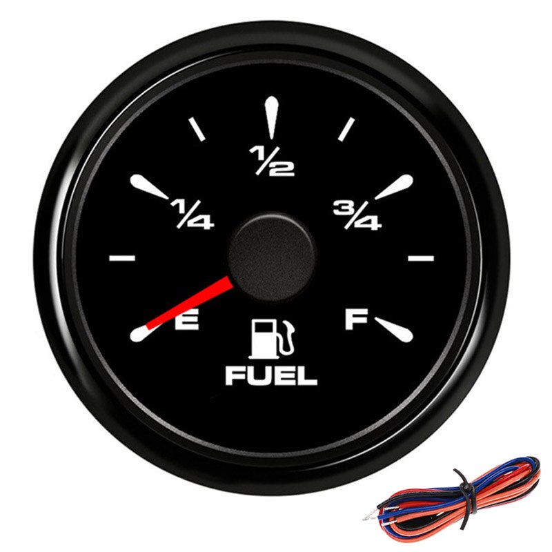 12V/24V wskaźnik poziomu paliwa uniwersalny wskaźnik poziomu paliwa 0 ~ 190om/ 240-33om dla łodzi morski ciężarówka 52mm akcesoria samochodowe