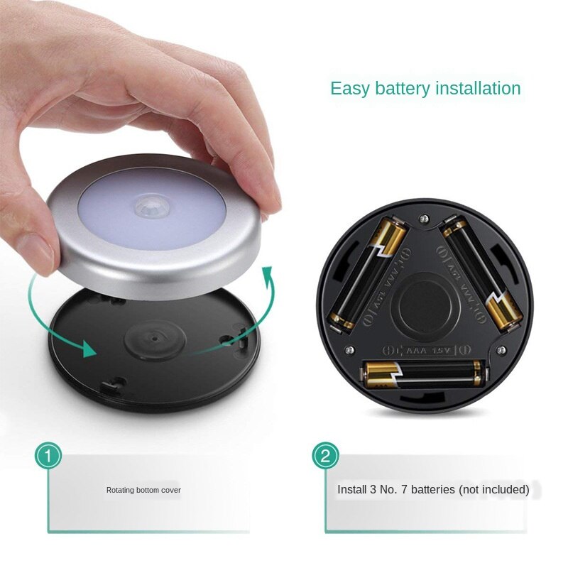 6 led infrarood inductielamp garderobe gang toilet nachtlampje smart home nachtlampje