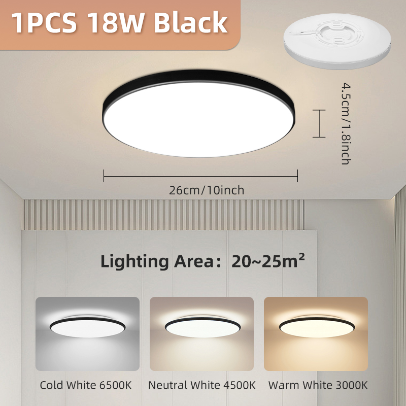 LED Plafondlamp LED-paneel Verlichtingsarmaturen 220V Woonkamer Slaapkamer verlichting 18W 30W 40W Wit plafondverlichting Binnenlampen: Blauw / 3w