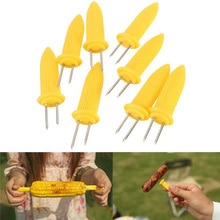 Sujetadores seguros de mazorca de maíz, pinchos de aguja para barbacoa, 6 uds.