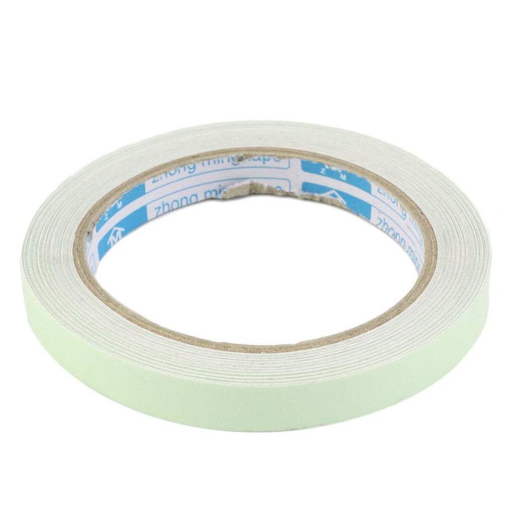 Ruban adhésif lumineux 10M 10mm, bande d'avertissement, Vision nocturne, lueur dans la nuit, ruban de sécurité, décoration de la maison: 12mm x 10m