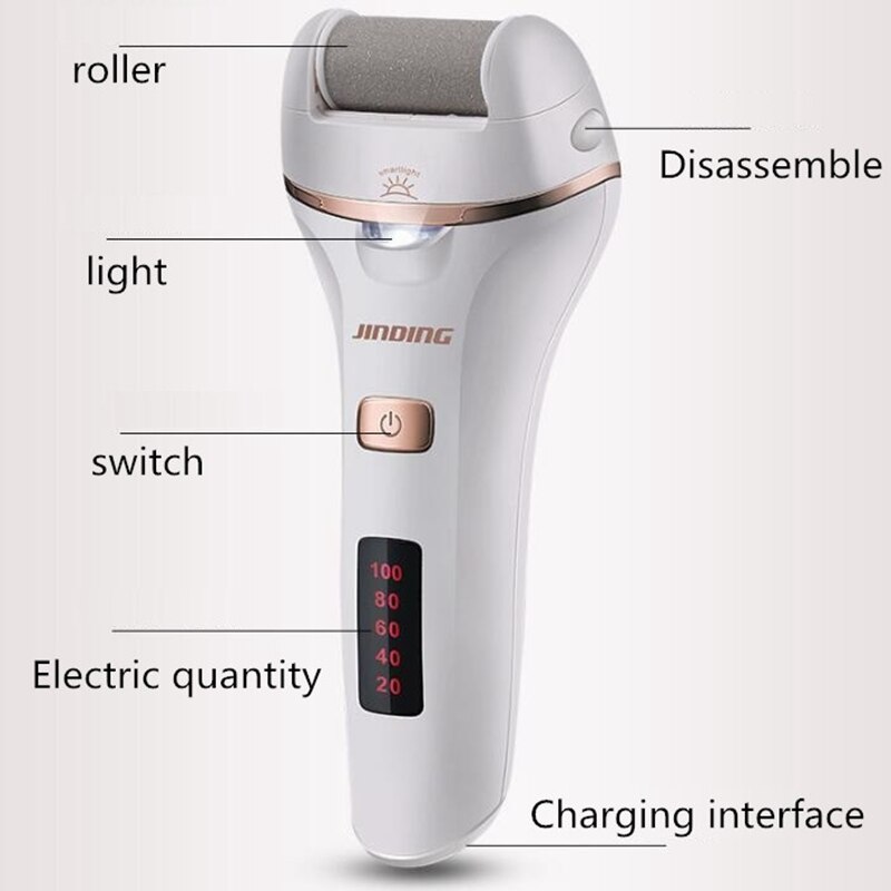 Rechargeable electric foot file callus remover machine pedicure device foot care tool feet for heels remove dead skin tool