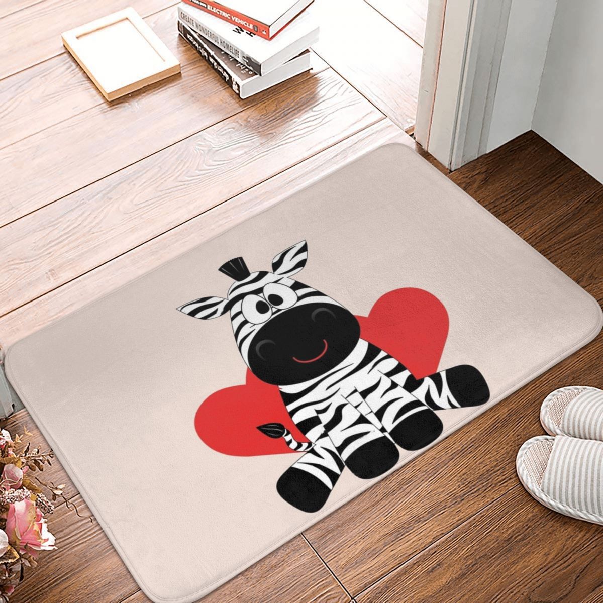 Leuke Zebra Toont Liefde Bad Deur Mat Tapijt Tapijt Decor Entree Woonkamer Thuis Keuken Badkamer Antislip balkon: Best Selling 80x50cm