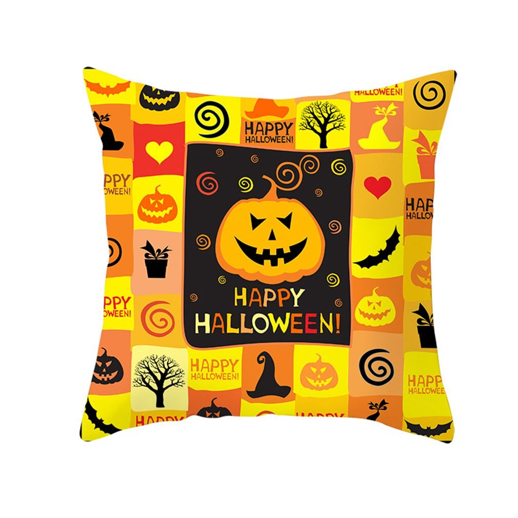 Halloween Decoratie Voor Thuis Cartoon Pompoen Vleermuis Ghost Kussensloop Horror Halloween Party Benodigdheden Accessoires Haloween Ornament: 4