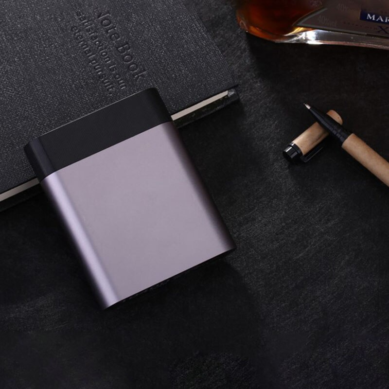 4x18650 PowerBank Case Battery Box Welding-free Charger Box Diy Aluminum Alloy Charging Treasure Shell for IPhone Smartphone: Dark Gray No Battery