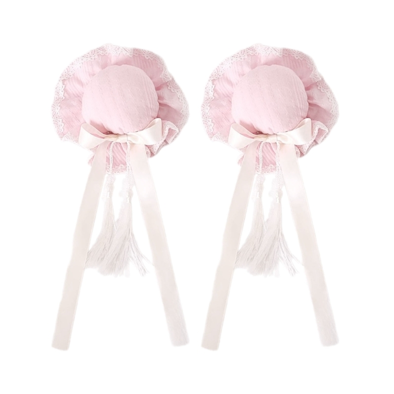 1 paire cheveux chinois en forme chignon, épingle à cheveux pour filles adolescentes, tresses queue cheval,: Rose